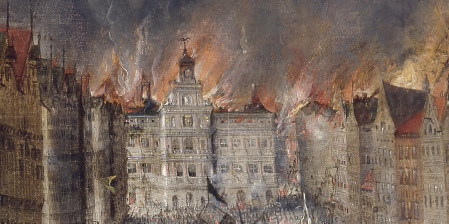 Schilderij Spaanse Furie uit 1585 Schilderij Spaanse Furie uit 1585